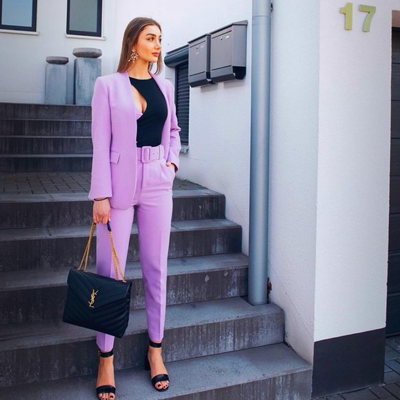 GORGEOUS ZARA NWT Blazer & Belted Pants Set - Picture 3 of 16